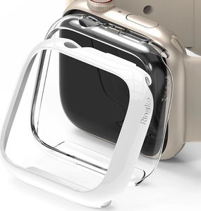 Ringke Etui nakładka Ringke Slim Apple Watch 7 41mm Clear + White [2 PACK] 1
