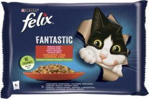 Nestle FELIX sasz.4x85g FANTASTIC WIEJSKIE SMAKI Z WARZYWAMI w galaretce /12 1