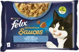 Nestle FELIX sasz.4x85g SENSATIONS SAUCES RYBNE DANIA w sosie /12 1