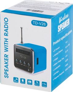 Radio Radio akumulatorowe przenośne głośnik Bluetooth LCD TD-V26 7
