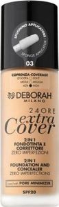 Deborah Milano Kremowy podkład do makijażu 24 Ore Extra Cover Deborah N 03 1