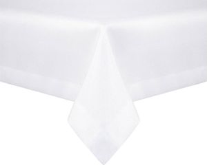 Łóżkoholicy Obrus 120x120 Plamoodporny Klasyczny Elegant Biały 1