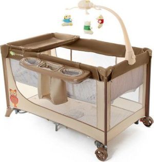 KinderKraft Łóżeczko turystyczne z akcesoriami Beżowe (KKJOY00BEG000Z) 2