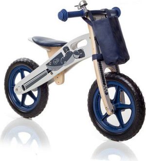 KinderKraft Rowerek biegowy drewniany RUNNER MOTOCYKL z akcesoriami 1