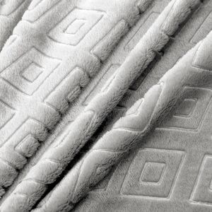 Collection Koc 200 x 220 Mikrofibra Tłoczona Romby2 Srebrny 4
