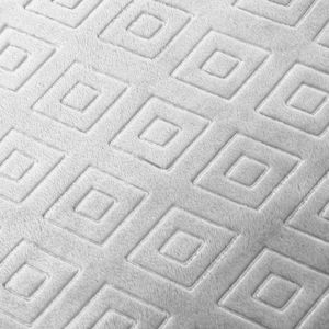 Collection Koc 200 x 220 Mikrofibra Tłoczona Romby2 Srebrny 5
