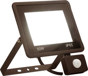 Naświetlacz vidaXL Reflektor LED z czujnikiem, 50 W, ciepłe białe światło 1