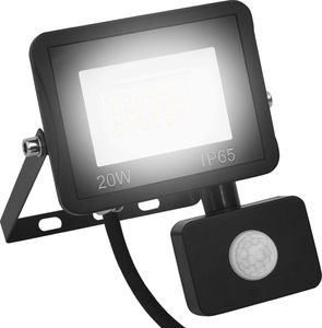 Naświetlacz vidaXL Reflektor LED z czujnikiem, 20 W, zimne białe światło 1