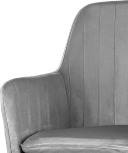 Szchara Krzesło TAPICEROWANE velvet szare do toaletki loft 2