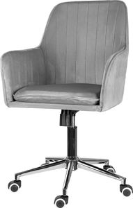 Szchara Krzesło TAPICEROWANE velvet szare do toaletki loft 4