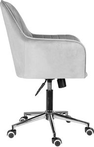 Szchara Krzesło TAPICEROWANE velvet szare do toaletki loft 5