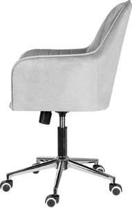 Szchara Krzesło TAPICEROWANE velvet szare do toaletki loft 6