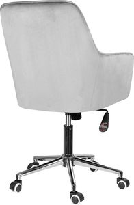 Szchara Krzesło TAPICEROWANE velvet szare do toaletki loft 8