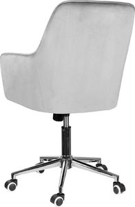 Szchara Krzesło TAPICEROWANE velvet szare do toaletki loft 9