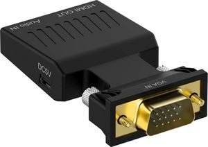 Adapter AV Co2 HDMI - D-Sub (VGA) + Jack 3.5mm czarny 1
