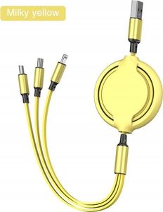 Kabel USB Co2 USB-A - USB-C + microUSB + Lightning 1 m Kolor wybierany losowo 2