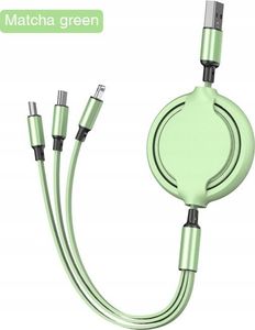 Kabel USB Co2 USB-A - USB-C + microUSB + Lightning 1 m Kolor wybierany losowo 3