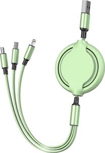 Kabel USB Co2 USB-A - USB-C + microUSB + Lightning 1 m Kolor wybierany losowo 9