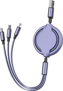 Kabel USB Co2 USB-A - USB-C + microUSB + Lightning 1 m Kolor wybierany losowo 10