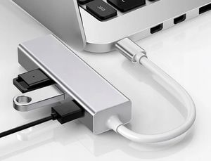 HUB USB Co2 Adapter HUB 3x USB-C + Ethernet RJ45 Gigabit 1000 MB 2