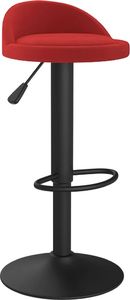 vidaXL Stołki barowe, 2 szt., winna czerwień, obite aksamitem 3