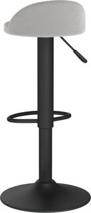 vidaXL Stołek barowy, jasnoszary, obity aksamitem 5