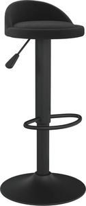 vidaXL Stołki barowe, 2 szt., czarne, obite aksamitem 3