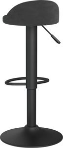 vidaXL Stołki barowe, 2 szt., czarne, obite aksamitem 6