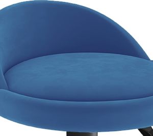 vidaXL Stołek barowy, niebieski, obity aksamitem 7