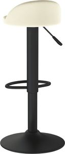 vidaXL Stołki barowe, 2 szt., kremowe, obite aksamitem 6