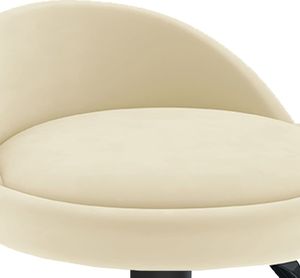 vidaXL Stołki barowe, 2 szt., kremowe, obite aksamitem 8