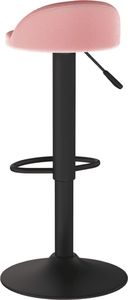 vidaXL Stołek barowy, różowy, obity aksamitem 5