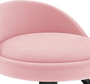 vidaXL Stołek barowy, różowy, obity aksamitem 7