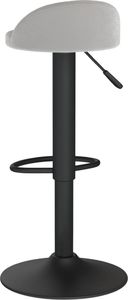 vidaXL Stołki barowe, 2 szt., jasnoszare, obite aksamitem 6