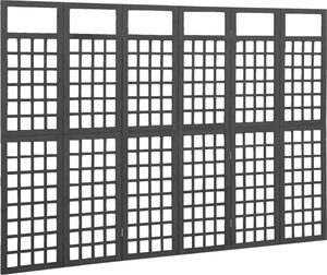 vidaXL Parawan pokojowy 6-panelowy/trejaż, drewno jodłowe, 242,5x180cm 2