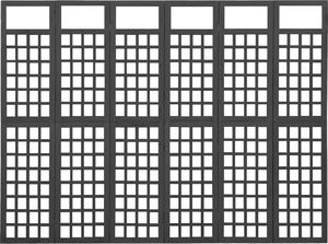 vidaXL Parawan pokojowy 6-panelowy/trejaż, drewno jodłowe, 242,5x180cm 3