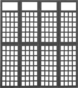 vidaXL Parawan pokojowy 4-panelowy/trejaż, drewno jodłowe, 161x180 cm 3