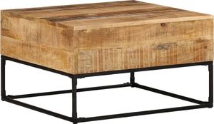 vidaXL Stolik kawowy, 68x68x41 cm, surowe drewno mango 5