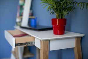 Biurko Ragaba Lillo Białe 105 cm x 40 cm 4