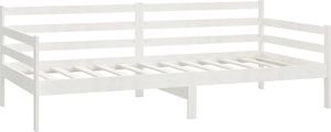 vidaXL Łóżko dzienne z materacem, 90x200 cm, białe, drewno sosnowe 5