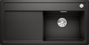 Zlewozmywak Blanco Zenar XL 6 S Silgranit czarny z korkiem automatycznym InFino, komora z prawej (526062) 1