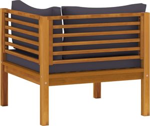 vidaXL 3-osobowa sofa ogrodowa z poduszkami, lite drewno akacjowe 6