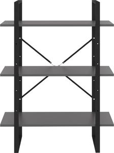 vidaXL Regał na książki, szary, 80x30x105 cm, płyta wiórowa 3