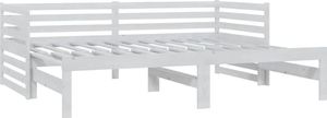 vidaXL Łóżko wysuwane, 2 x (90x200) cm, białe, lite drewno sosnowe 5