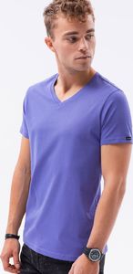 Ombre T-shirt męski bawełniany basic S1369 - fioletowy L 1