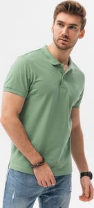 Ombre Koszulka męska polo klasyczna bawełniana S1374 - zielona V XXL 1