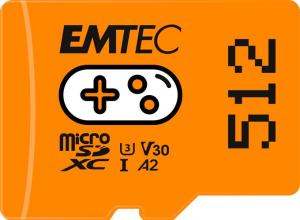 Karta Emtec Gaming MicroSDXC 512 GB Class 10 UHS-I/U3 A2 V30 (ECMSDM512GXCU3G) 1