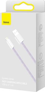 Kabel USB Baseus USB-A - Lightning 1 m Fioletowy (BSU3006PRP) 4