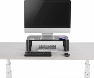 Ergooffice.eu Podstawka stolik pod monitor ERGOOFFICE.EU, regulowana, z ładowarką bezprzewodową Qi, max 20kg, 17-32", ER-415 8