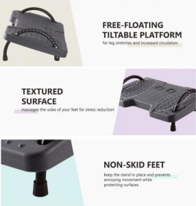 Ergooffice.eu Podnóżek ergonomiczny, płynnie regulowany kąt nachylenia, ER-412 4